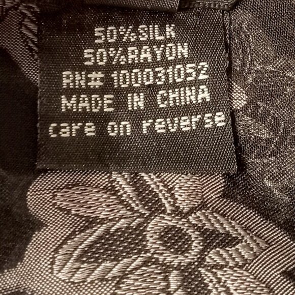 Citron Santa Monica Sheer Silk Burnout Floral Blouse - Picture 4 of 5